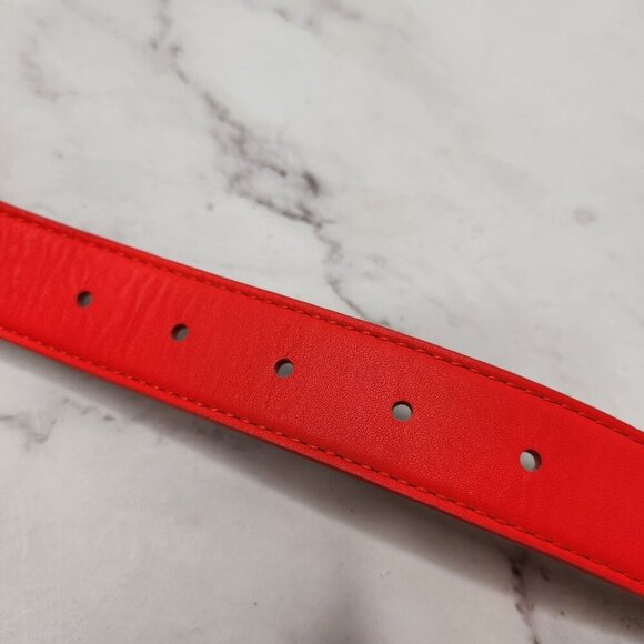 NWT Ted Baker Bright Pink Waist Belt Geniune Leather Gold Colored Hardwear XS main image 6